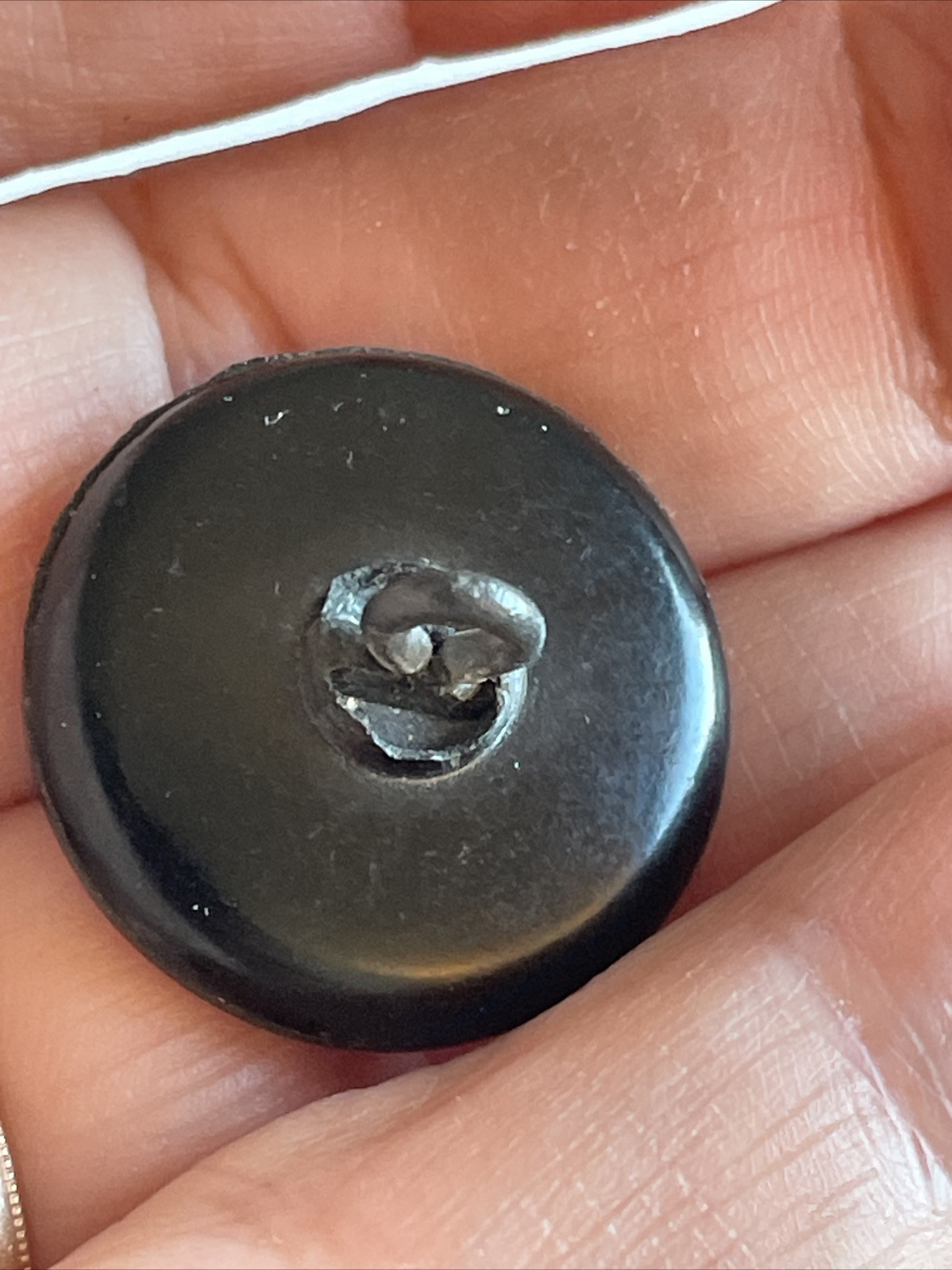 Vintage Black Nylon Eagle Military Uniform Button