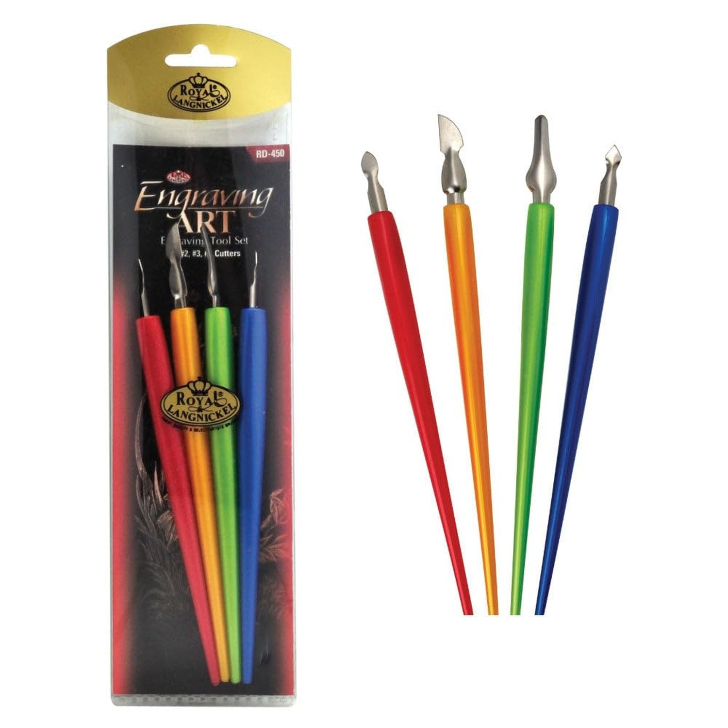 ROYAL BRUSH ROY-450 Foil Engraving Art Scraper Tools, Multicolor
