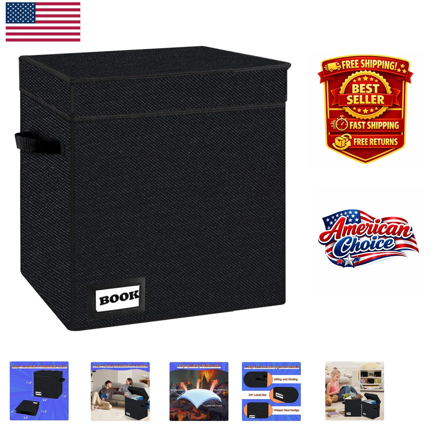 Comic Book Storage Bin - Holds 120 Comics, Perfect Gift for Fans