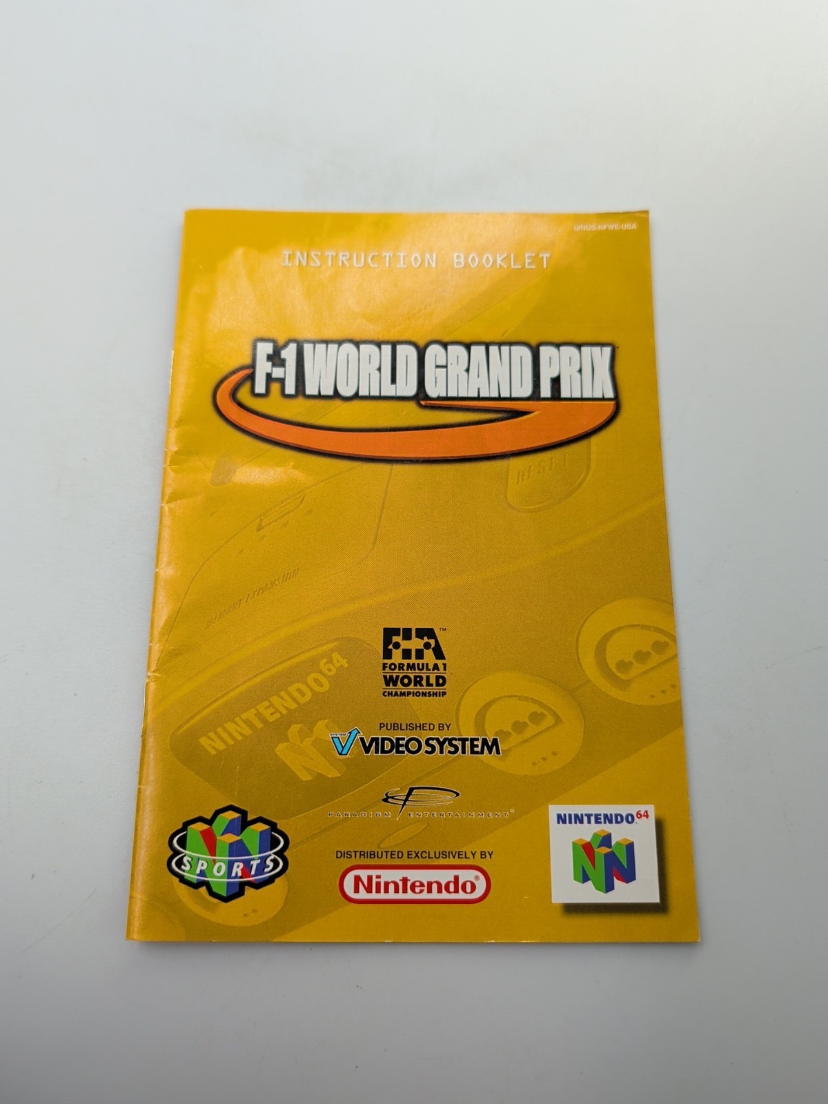 F-1 World Grand Prix N64 MANUAL ONLY