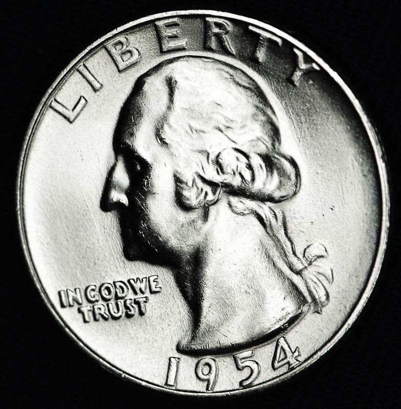 1954-p Washington Quarter.       BU  (Inventory A)