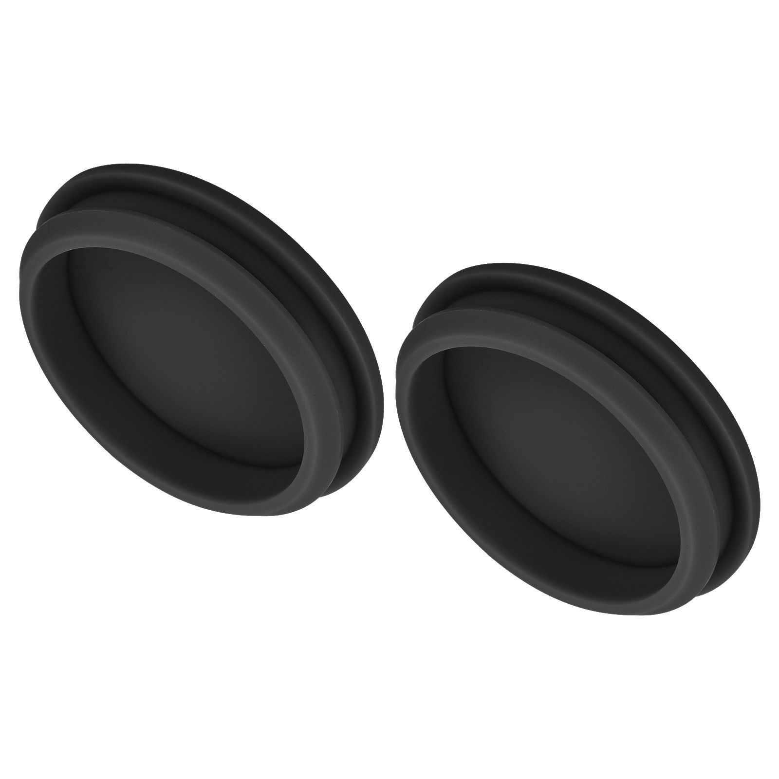 2pcs Silicone Snap in Locking Hole Plugs,52.6mm Narrow Groove 5mm Black