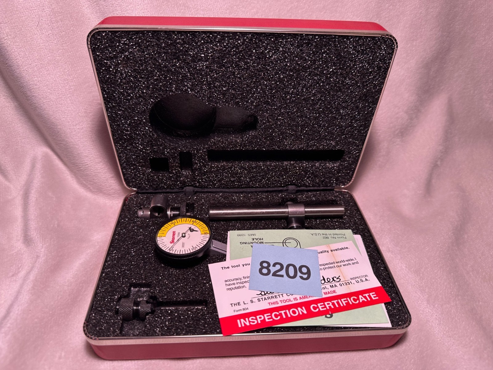 NEW Starrett 709BCZ Dial Test Indicator w/ attachments