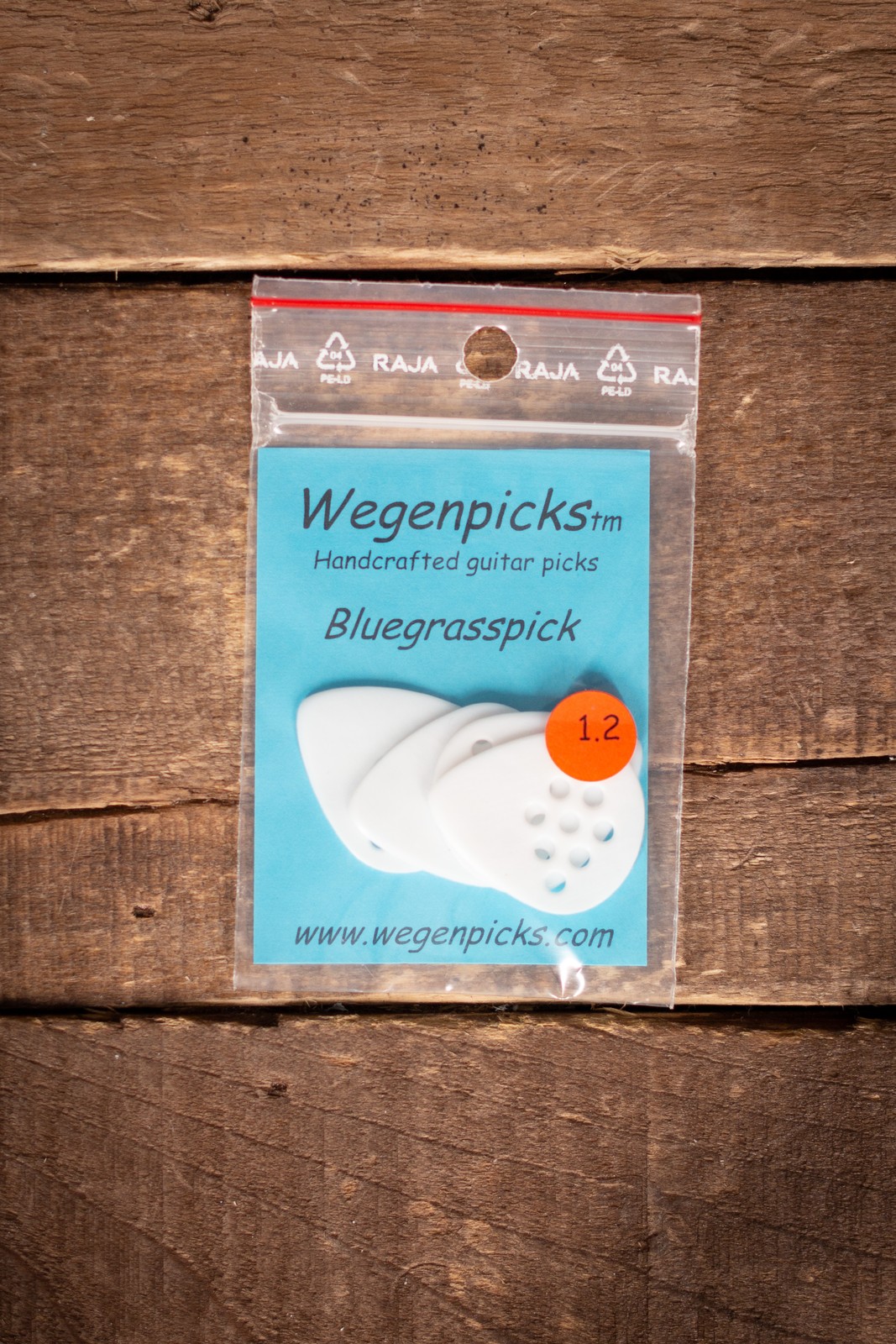 Wegen BG120 1.2mm Bluegrass Picks, 4pk White