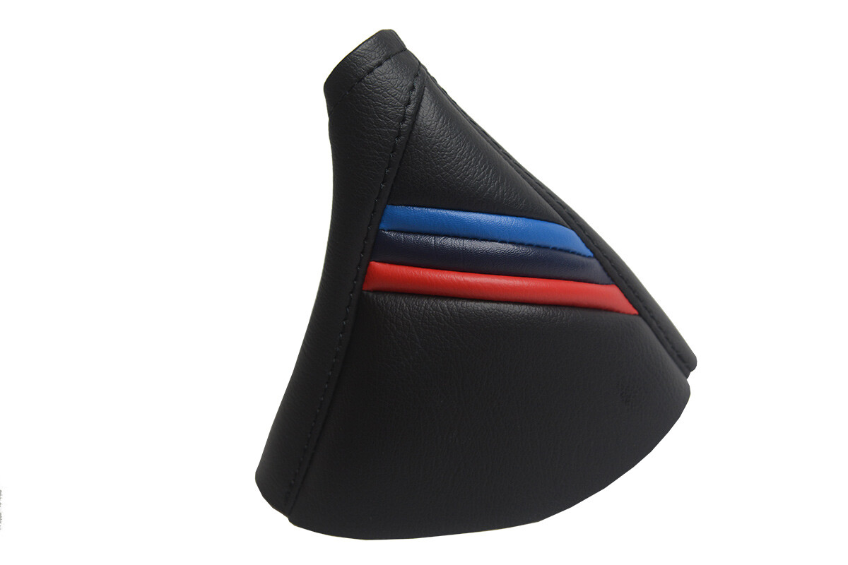 Manual Shift Boot Cover Leather for BMW E28 1982-1988 M Black Style Stripes