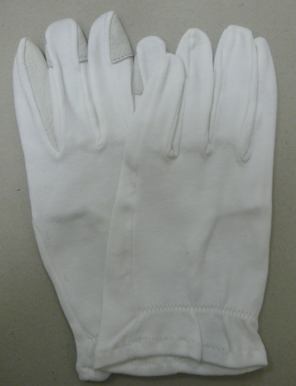 US MILITARY HONOR GUARD PARADE DRESS WHITE GLOVES MED OR XLRG W/ TIPS ON RT HAND