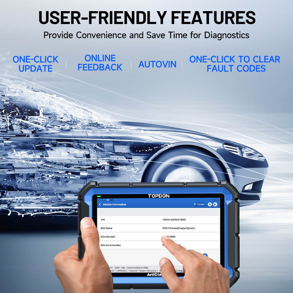 TOPDON AD PRO V2.0 Auto Bidirectional Scanner Full System Diagnostic E-CU Coding