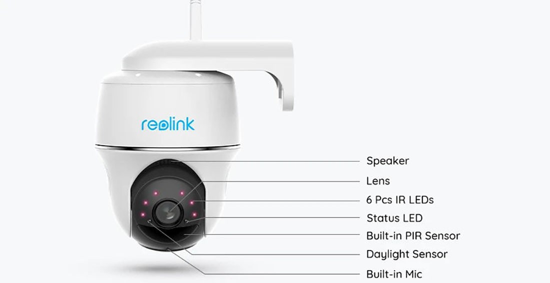 Reolink Argus PT 5MP Wireless Solar Battery Security Camera with Home Hub Mini