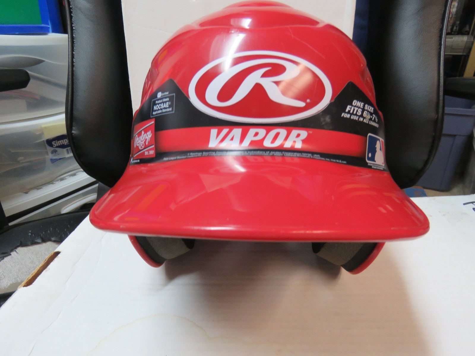 Rawlings VAPOR Batting Helmet  Red Size 6.5 - 7.5 NOCSAE