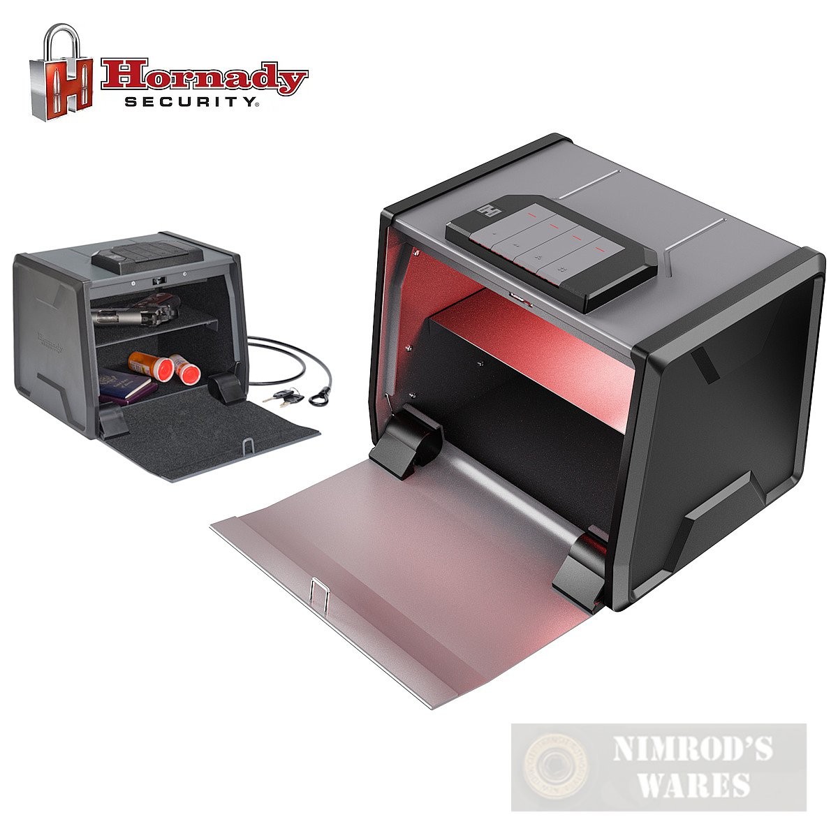 Hornady Two-Gun DIGI-Vault SAFE Illuminated 9.56"x11.97"x9.25" 95440 FAST SHIP