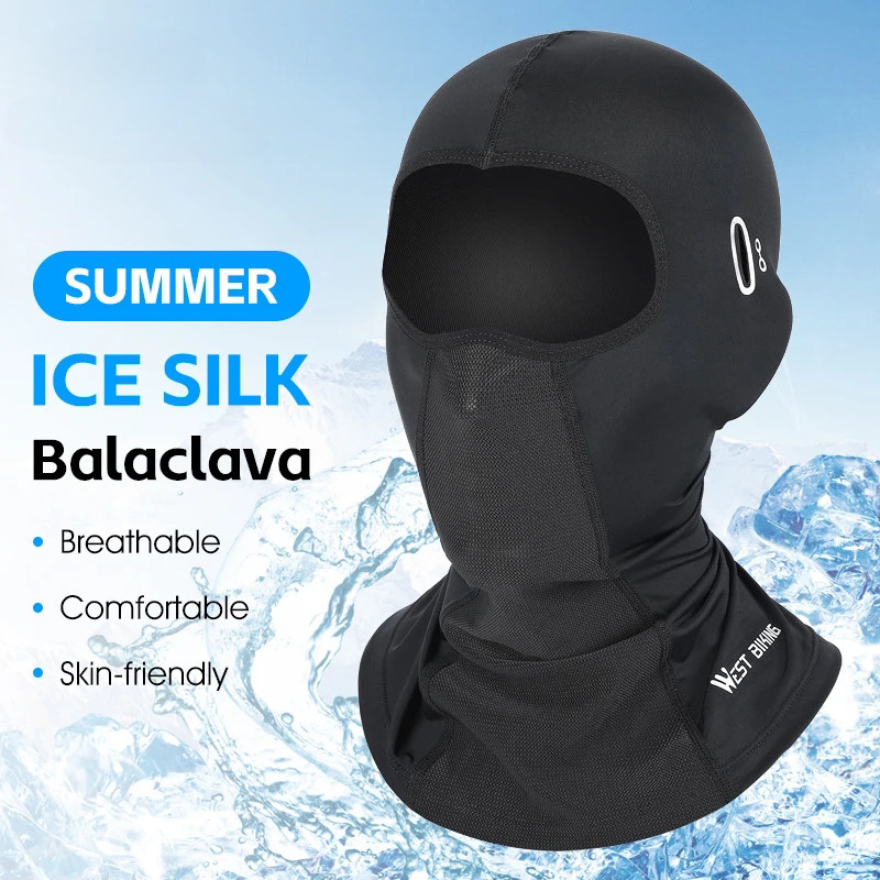 Summer Cool Hat Breathable Bike Sports Full Face Cover Scarf Bike Helmet Liner