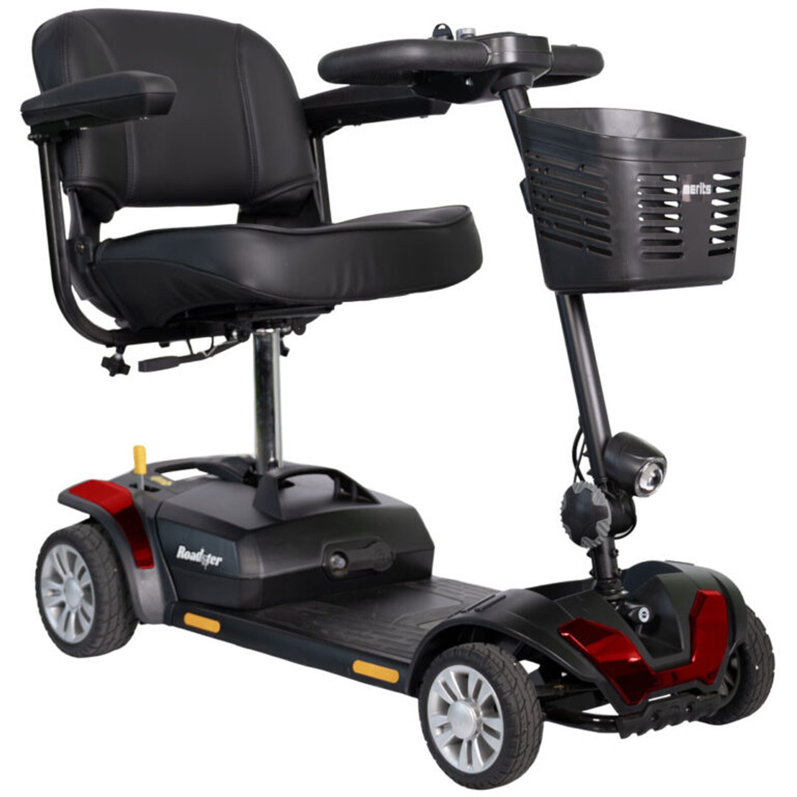 4 Wheel Mobility Scooter 300 lb Headlight  Lightweight Red Roadster S4
