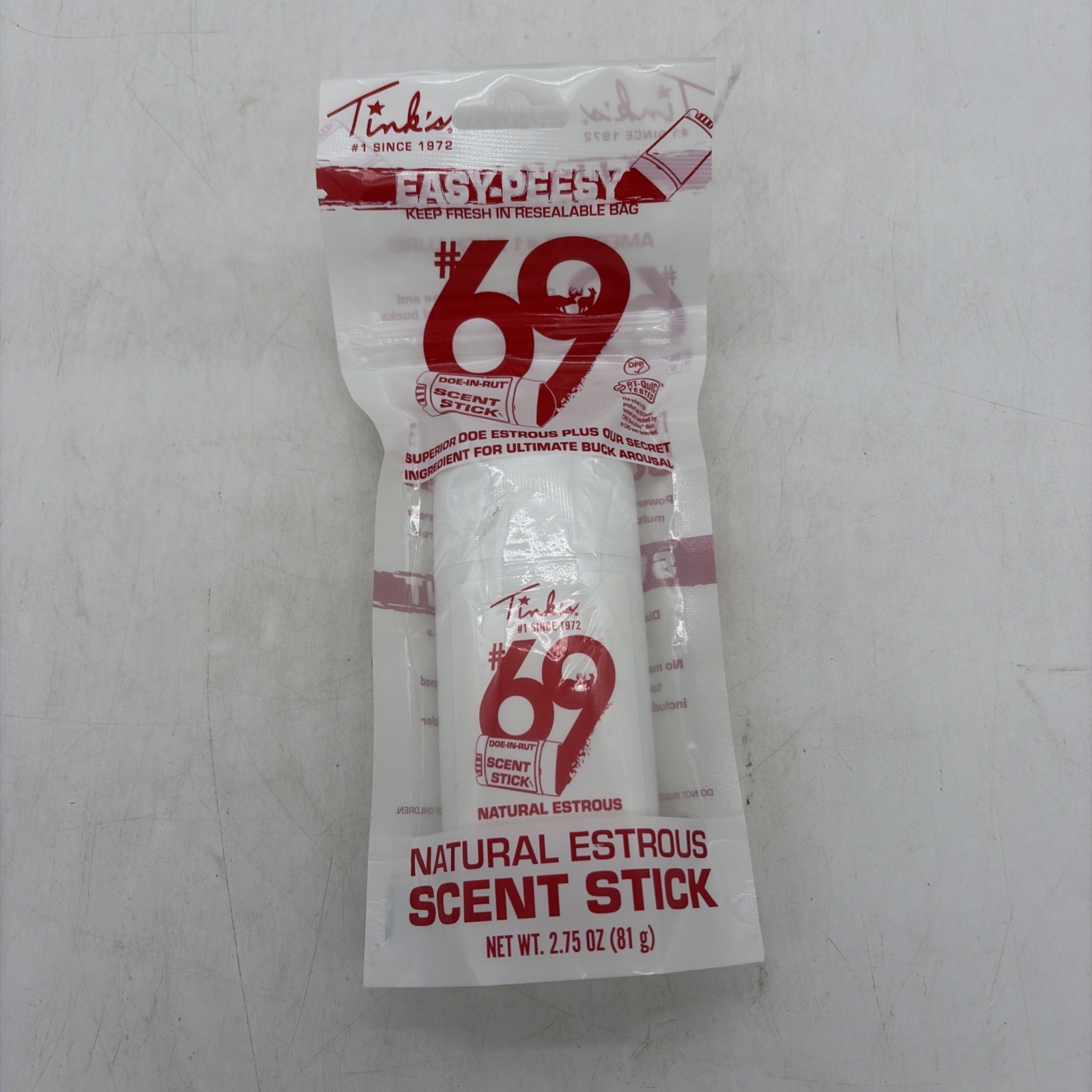 Deer Hunters Tinks Natural Scent Stick #69 Doe-In-Rut Wax Based Weatherproof