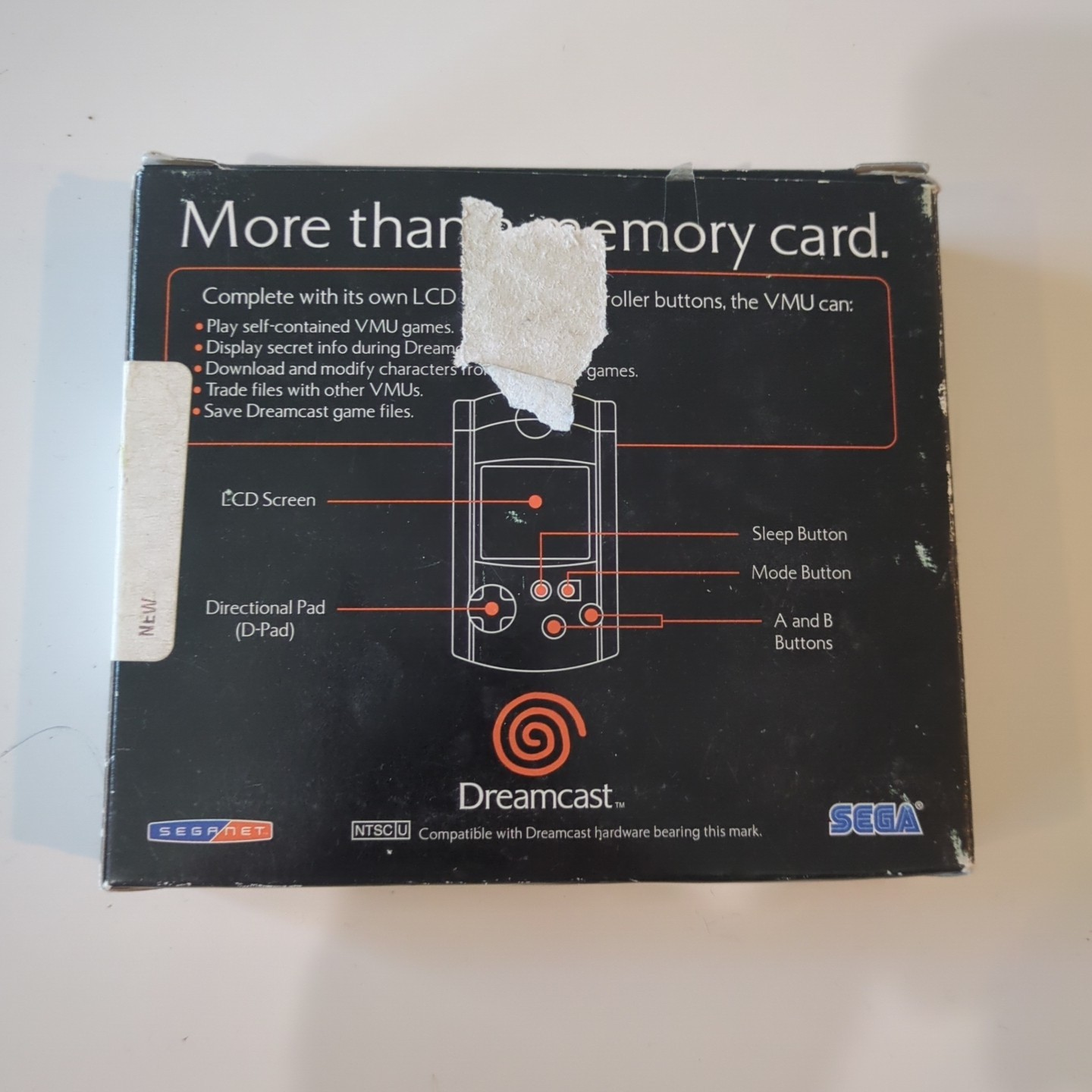 Sega Dreamcast Blue VMU Card (Visual Memory Unit) CIB Complete in Box Tested