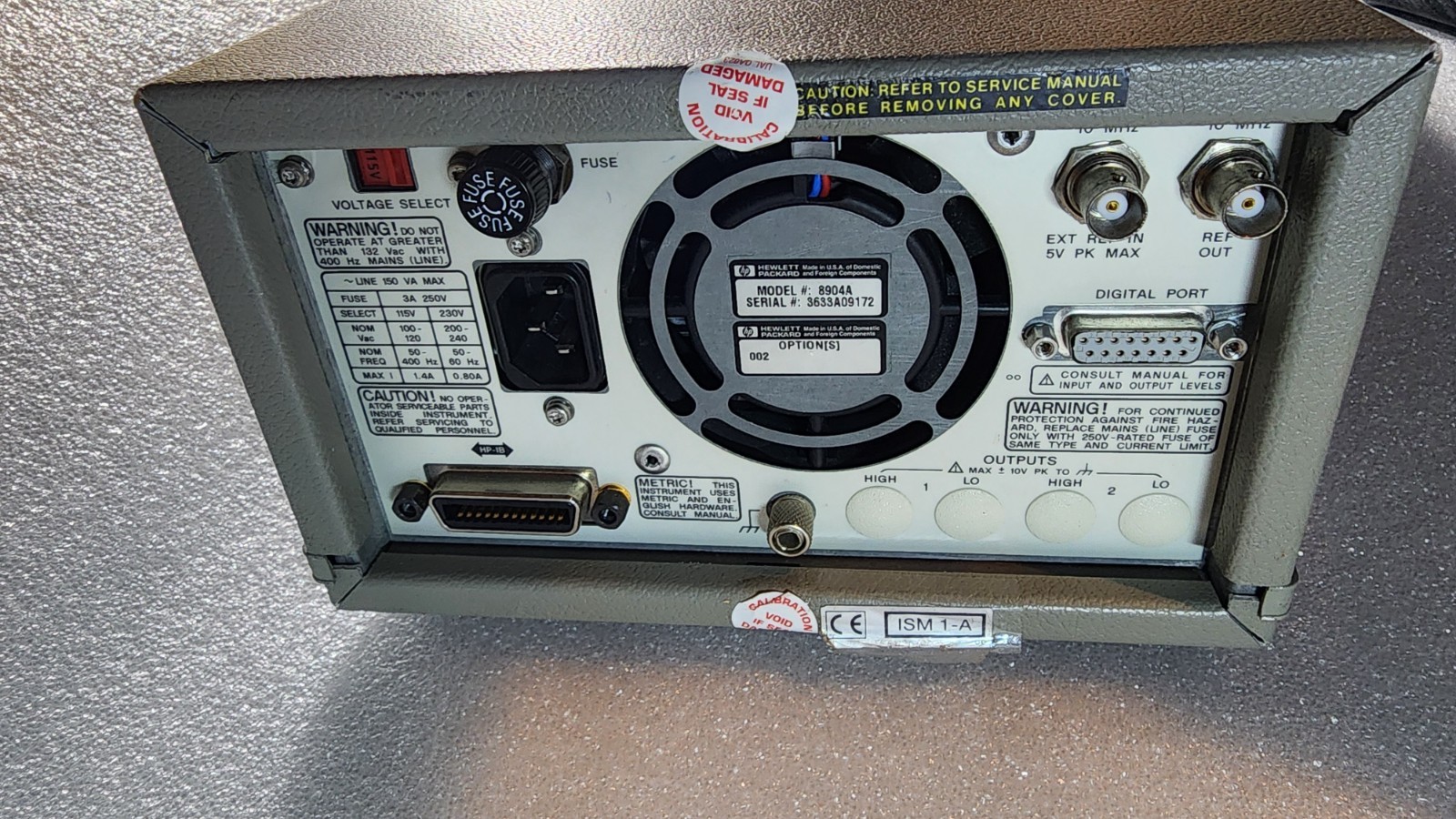 HP 8904A Multifunction Synthesizer DC-600kHz Dual Output Tested Working Option 2