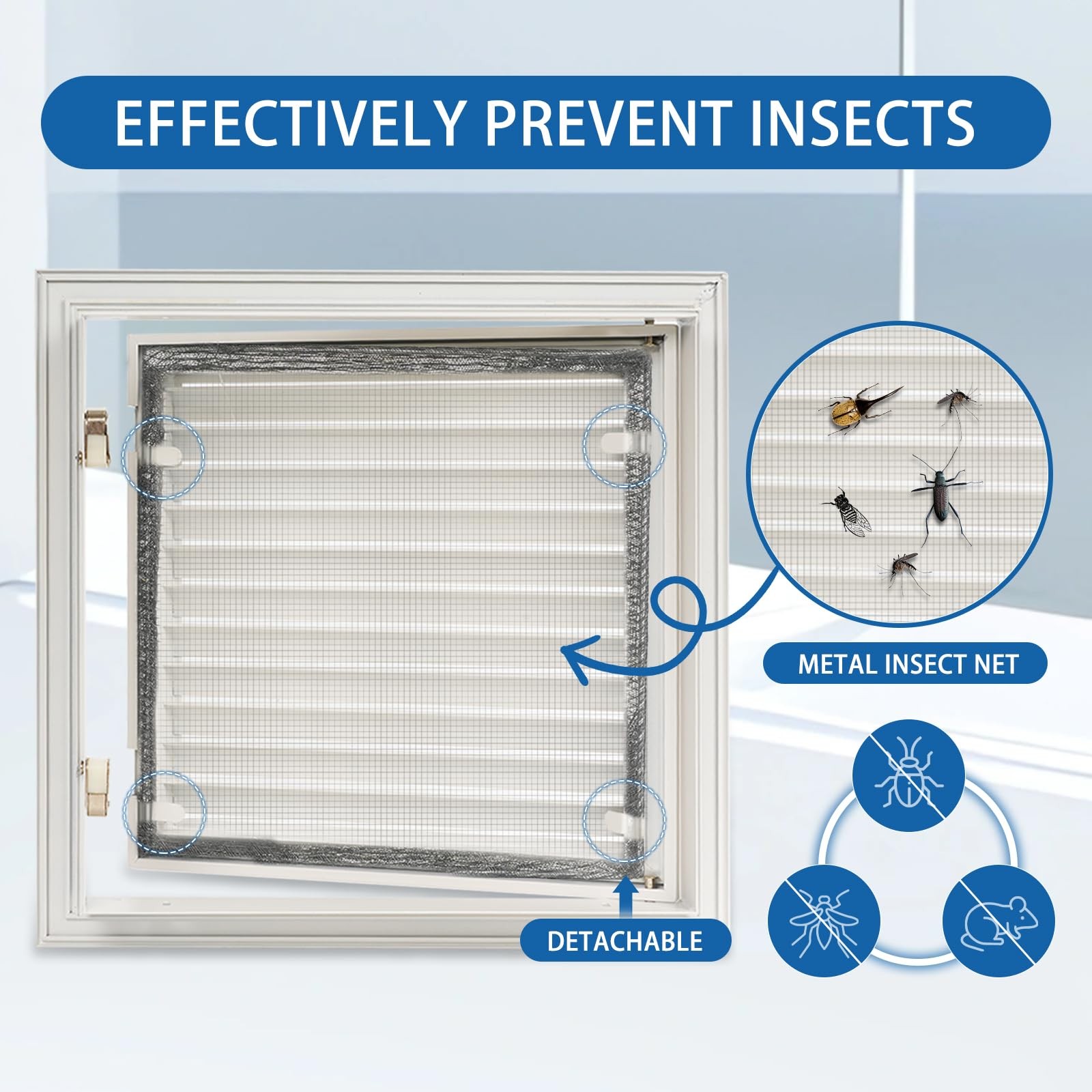 17.4 x 17.4 Louvered Access Panel with Push-Button Switch - Access Panel with...