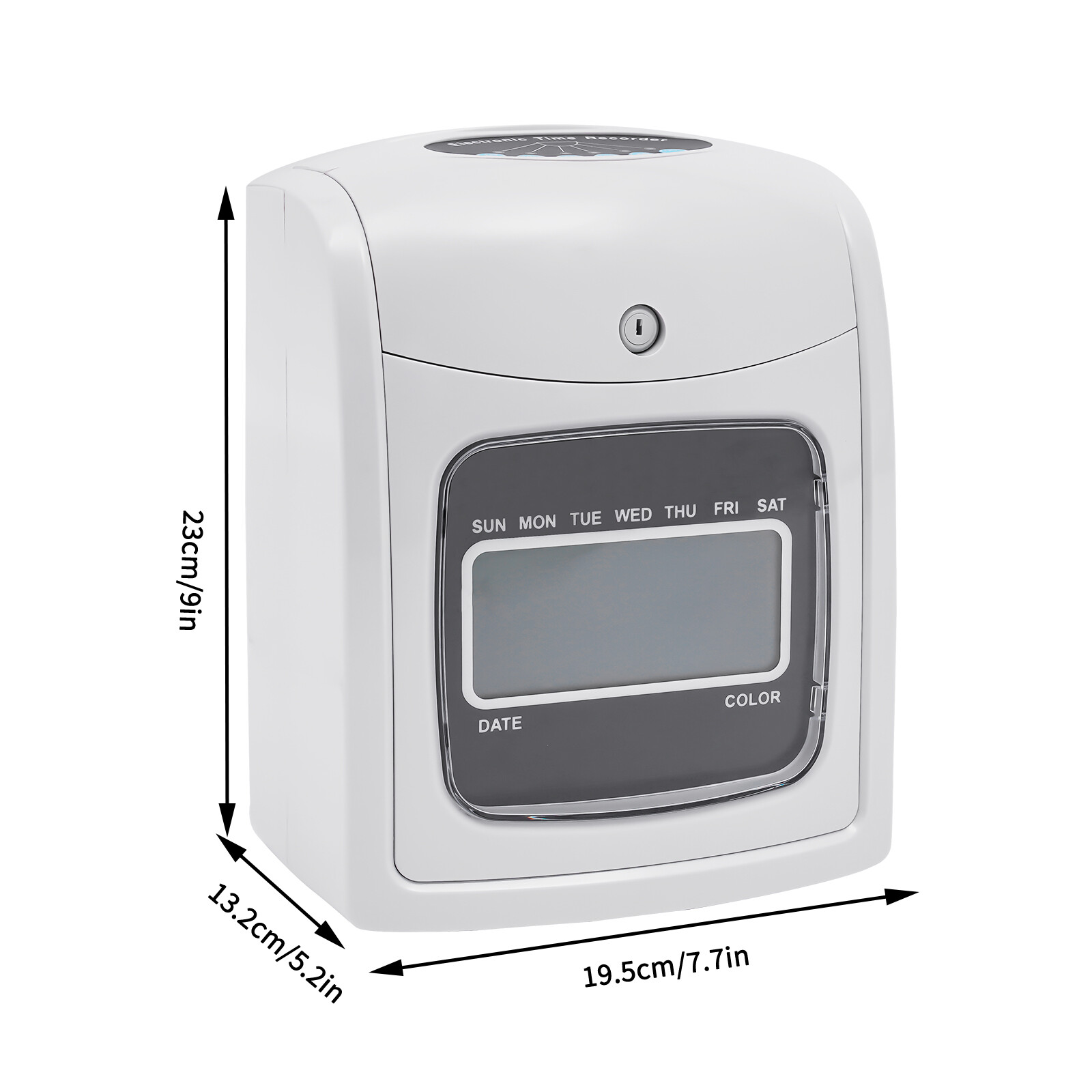 Time Clock Punch Card Employee Attendance Machine LCD Display Check- in Machine