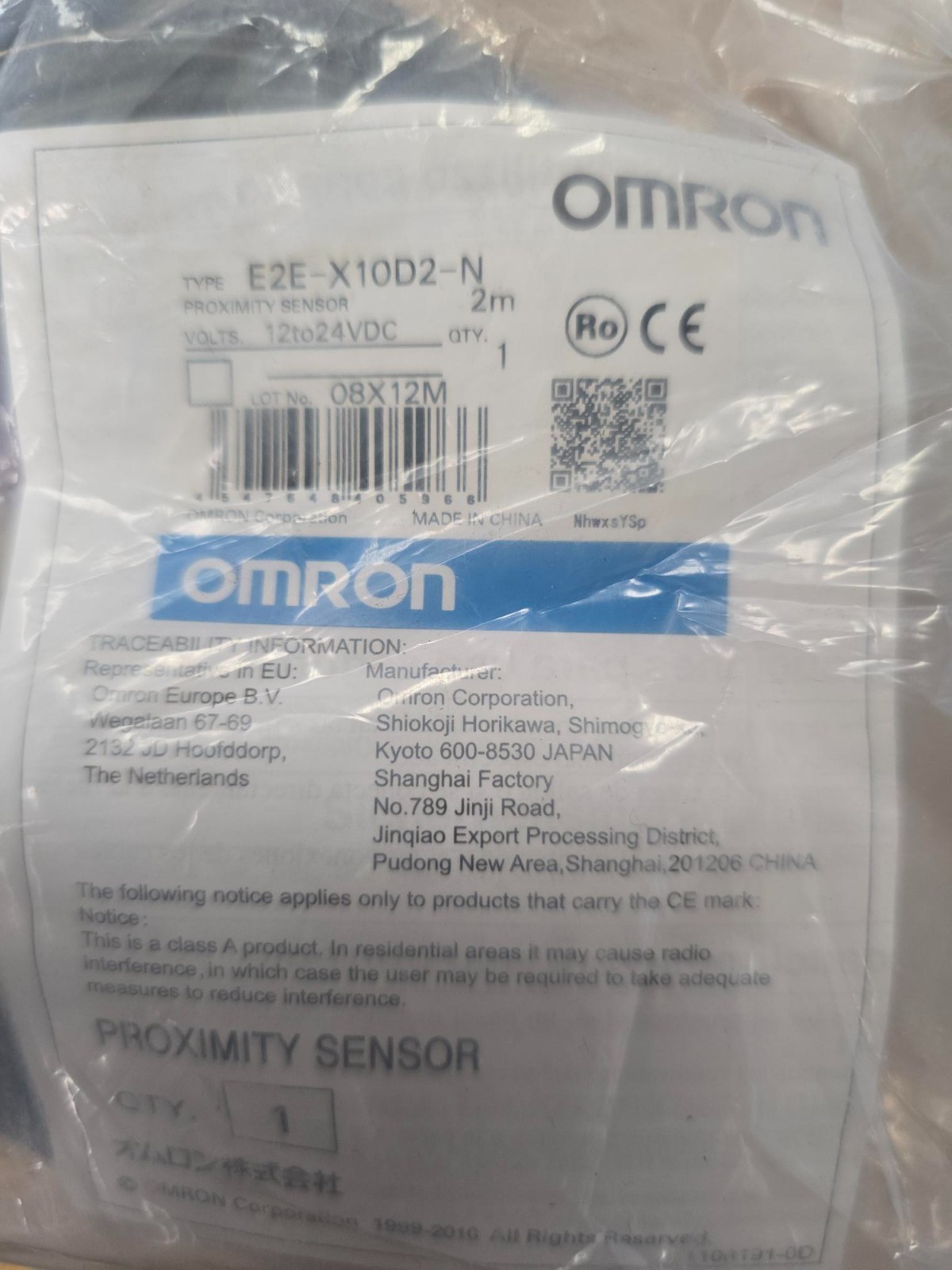 Omron e2e-x10d2-n