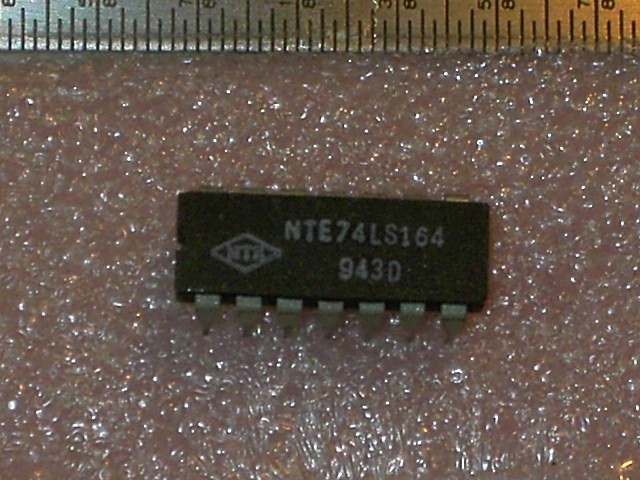 SN 74LS164 8-bit parallel-in serial-out (PISO) shift register