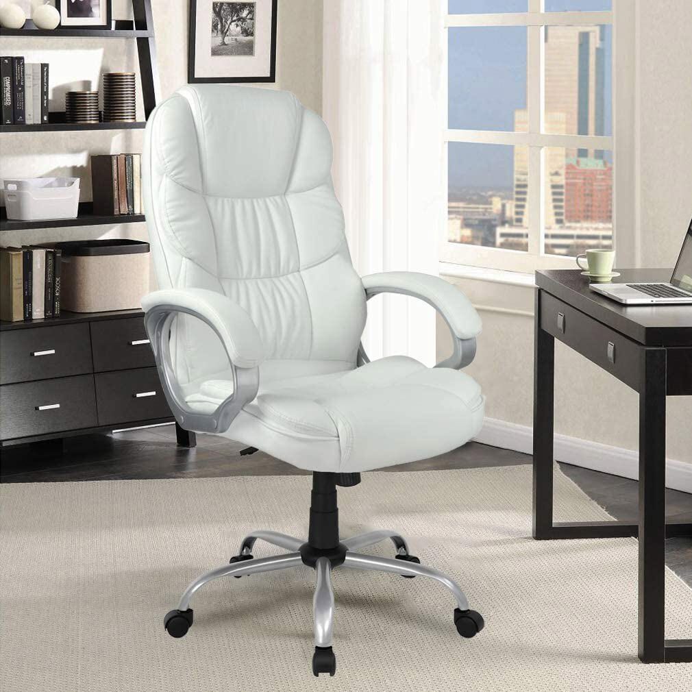 Ergonomic Office Chair Computer High Back Desk Chair Executive Task Chair White