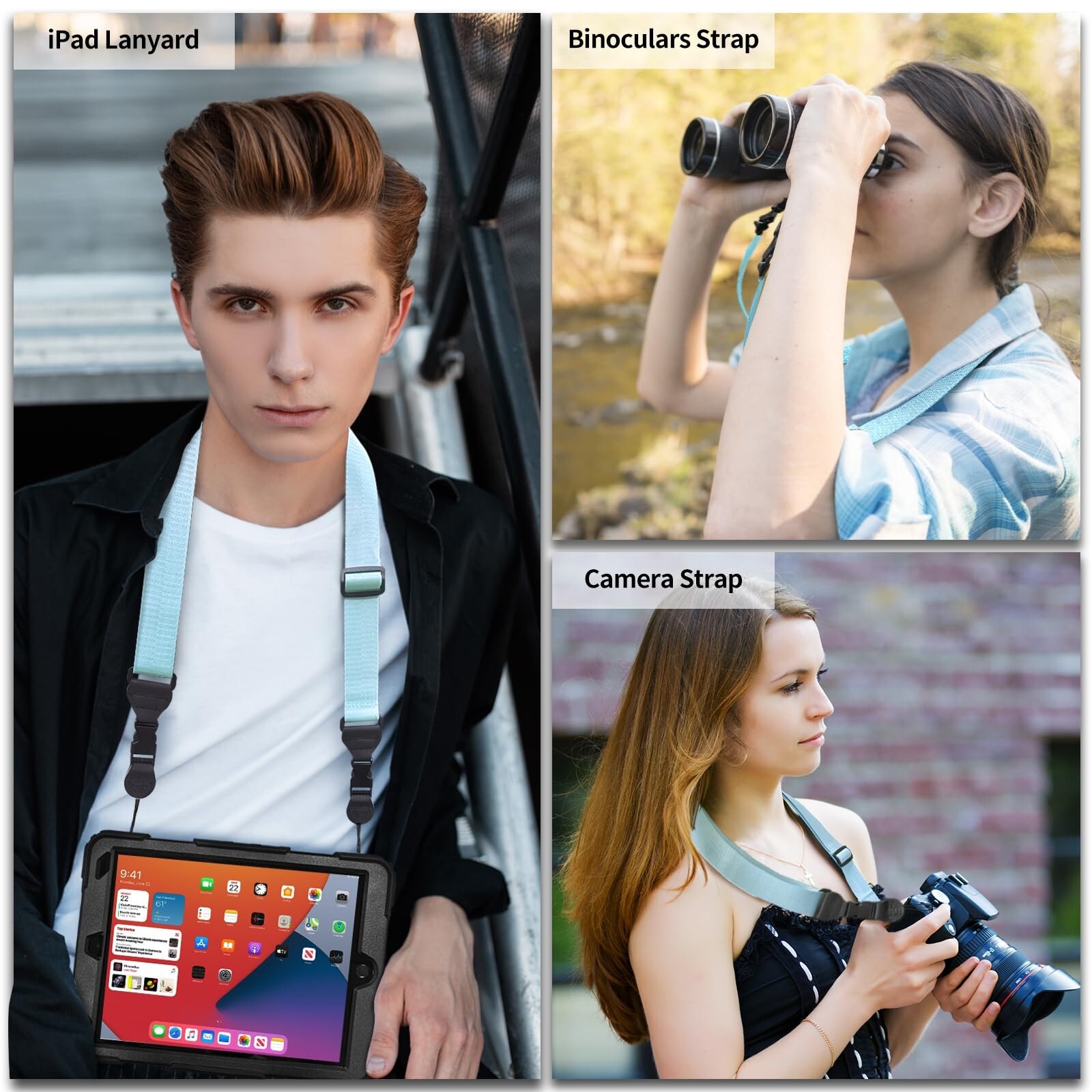 Nylon iPad Strap, Adjustable Camera Neck Strap, Comfortable Shoulder Strap fo...