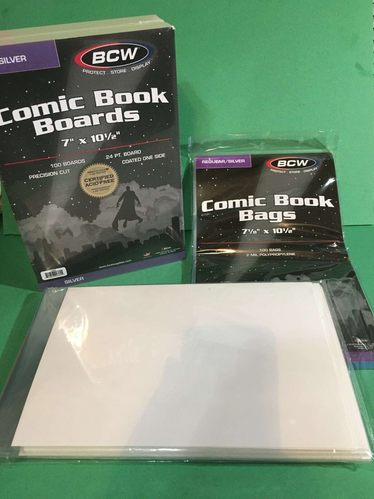 19 PREMADE Regular Silver Age Comic Book Bags and Boards BCW