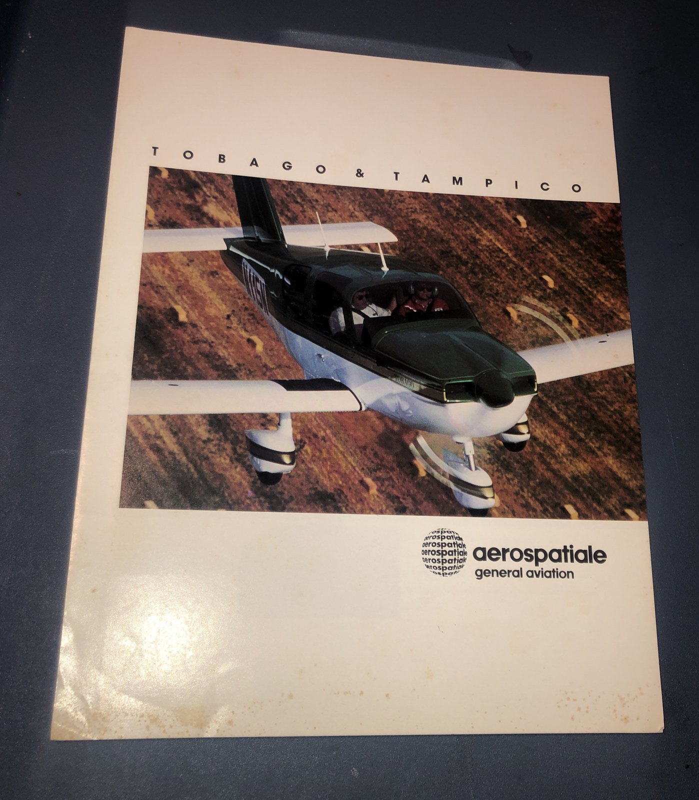 Aerospatiale Tobago & Tampico Sales Brochure, Tri-fold, 8 x 10.75" Original 1987