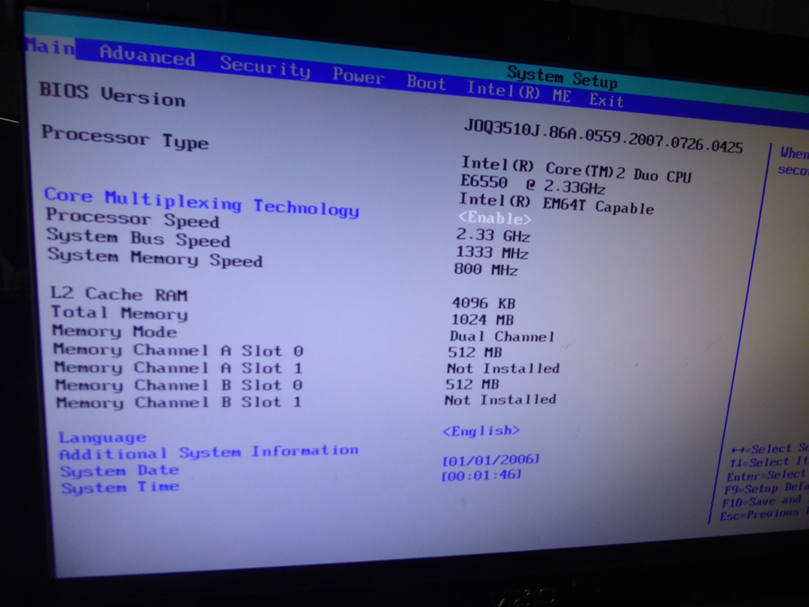 INTEL D82085-800 DQ35JOE DESKTOP MOTHERBOARD COMBO CORE2DUO E6550 2.33GHz 1GB