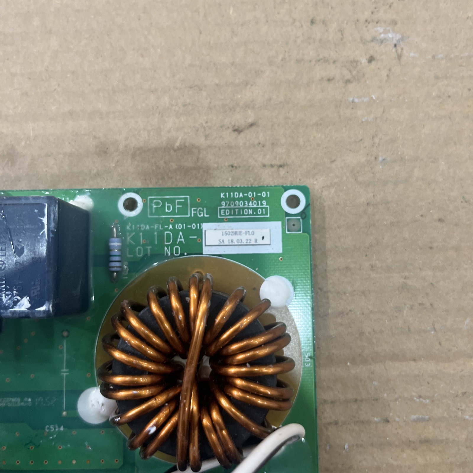 Fujitsu 9709034019, K11DA-FL-A, 1122HUE-FLO, K11DA-01-01 Power Filter Board