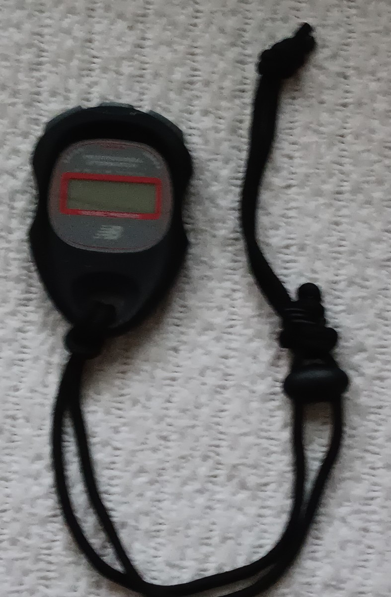 New Balance Professional Stopwatch Black Gray Red Non-Working Movie Prop