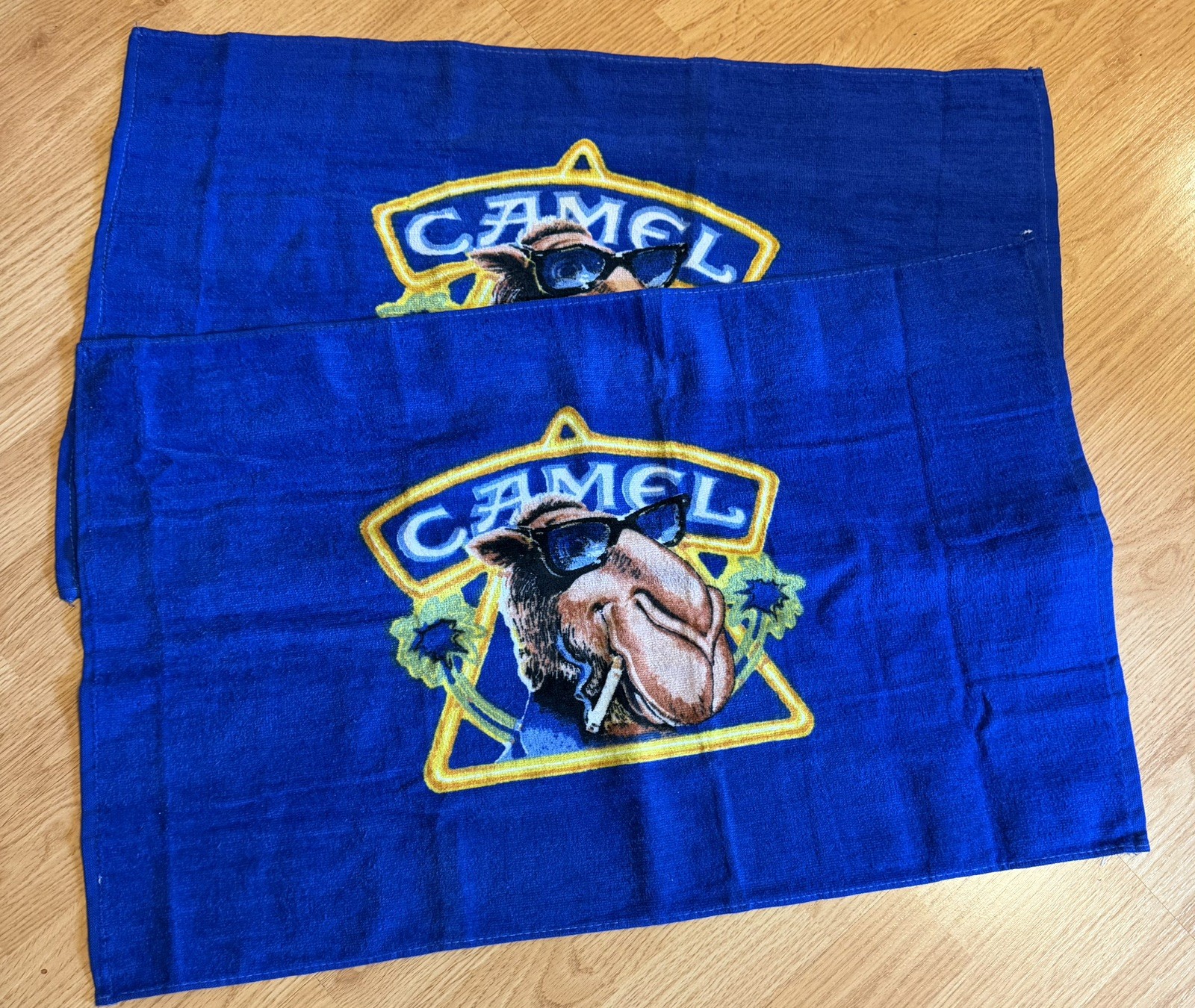 Vtg Camel Cigarettes Joe Camel Logo Hand Towel From 90s Lot of 2