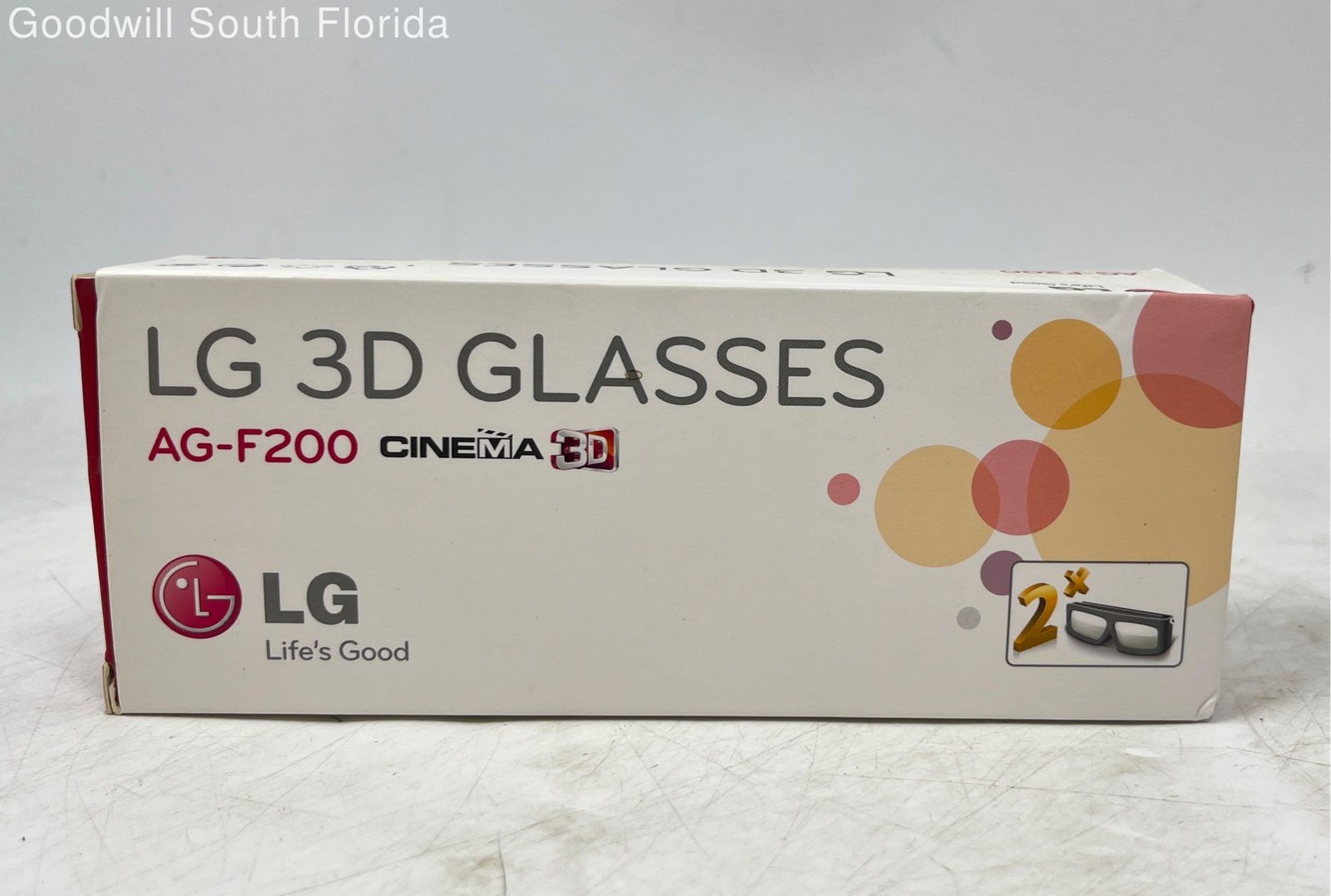 Set Of 2 Pcs LG AG-F200 Cinema Orange Passive Compatible 3D Glasses