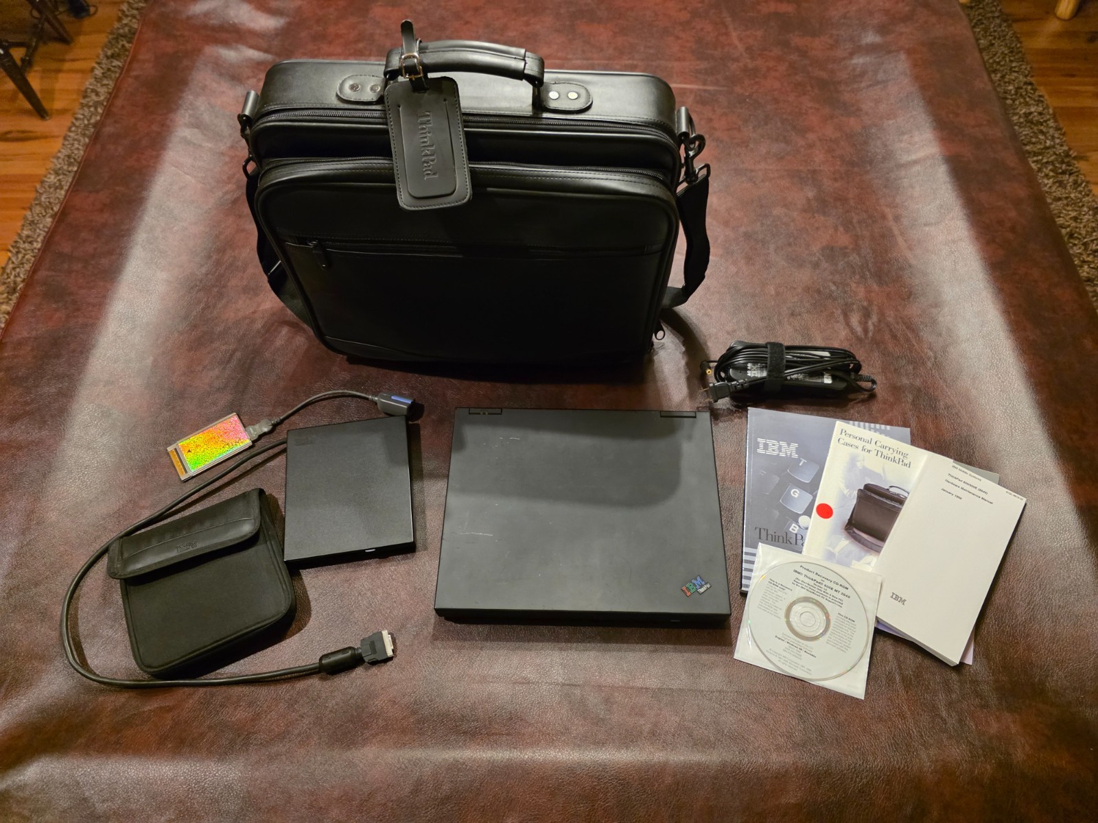 Vintage IBM Thinkpad 600E Bundle Pentium II 366MHz 2645-4AU w/ Carry Case