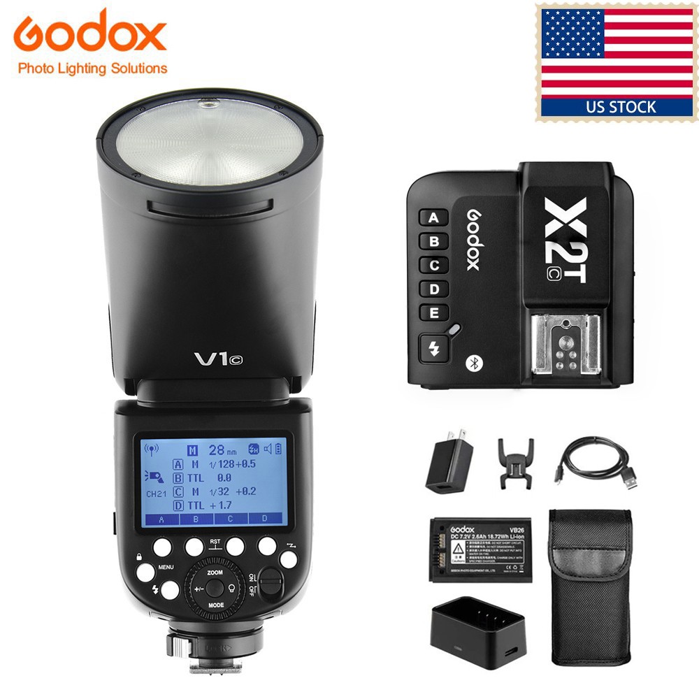 Godox V1-C Camera Flash Speedlite TTL 2.4G X2T-C Trigger For Canon EOS 650D 750D