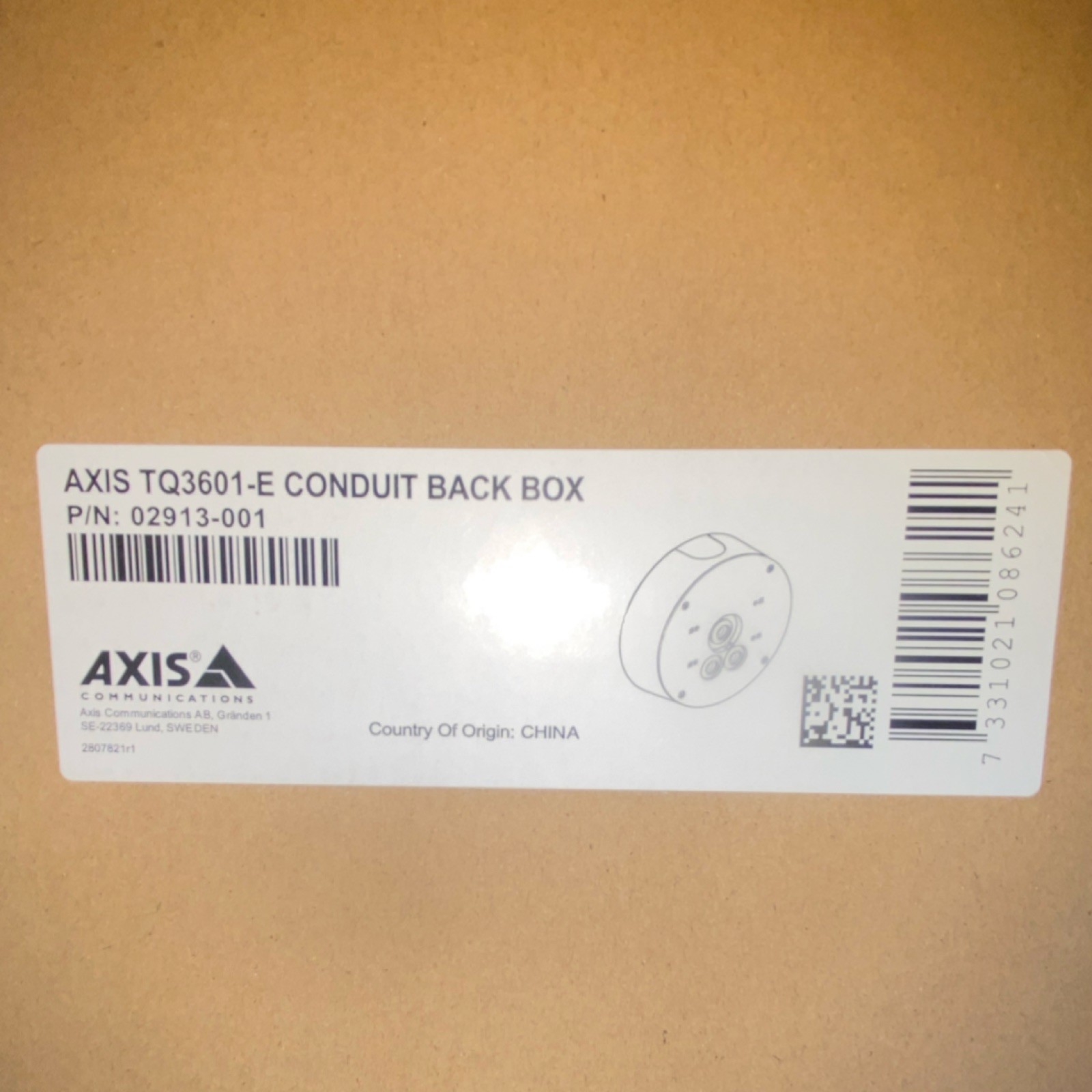 Axis TQ3601-E Conduit Back Box Security Mount, MPN: 02913-001