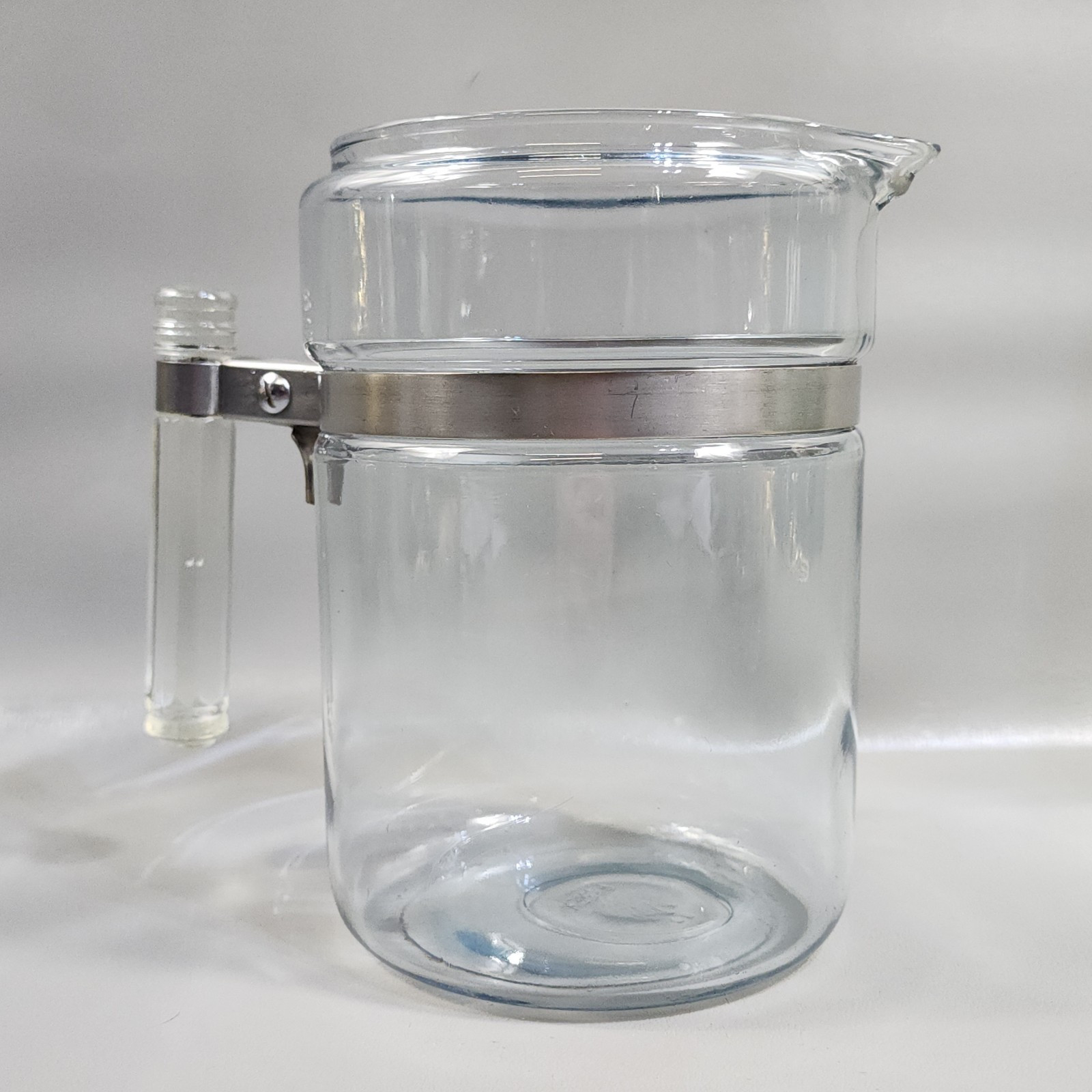 Vintage Pyrex Blue Flameware Coffee Maker Pot Glass 6 Cup No Lid