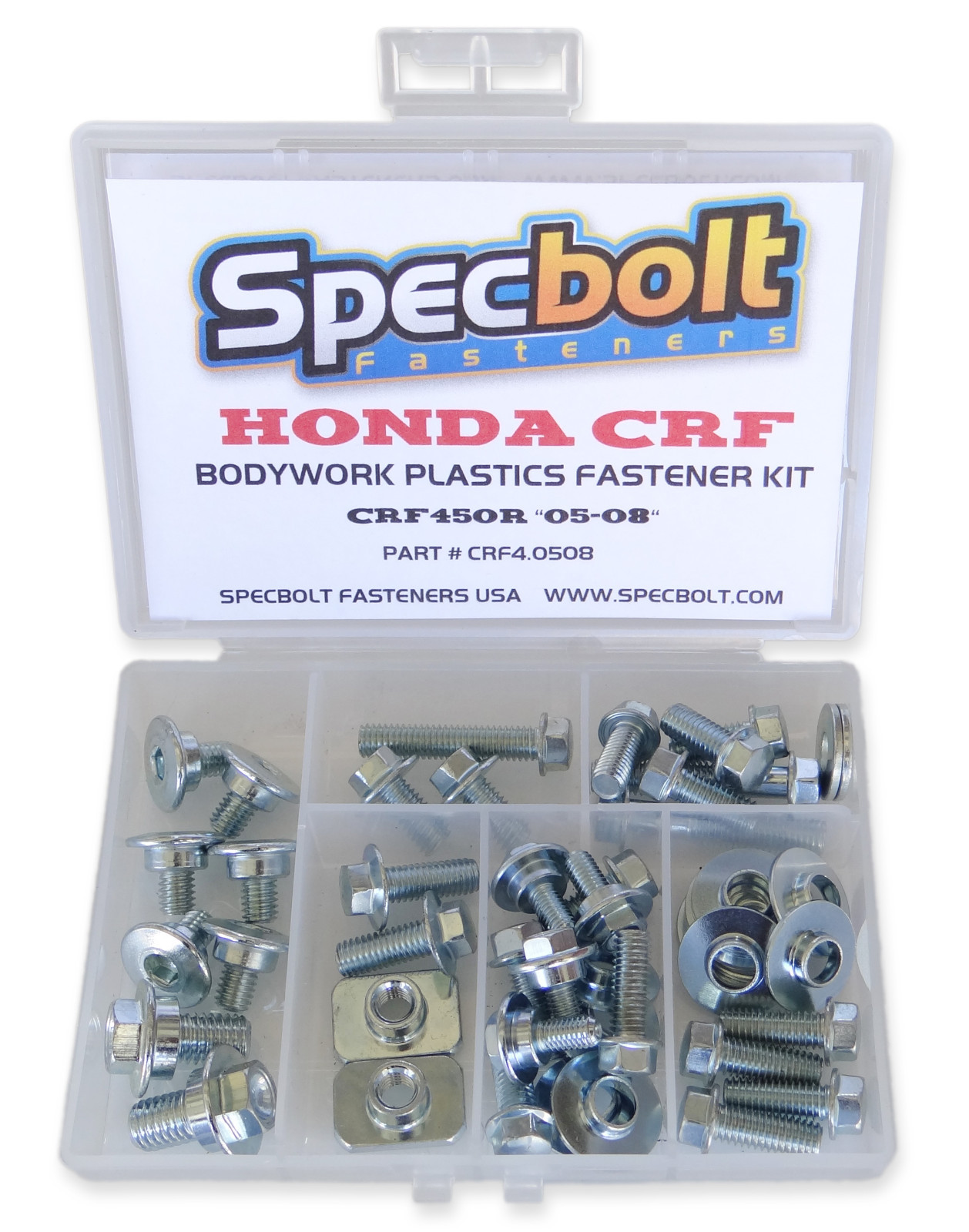 Honda CRF450R Full Body Plastics Bolt Kit "05-08" Fenders Seat Shrouds #CRF40508