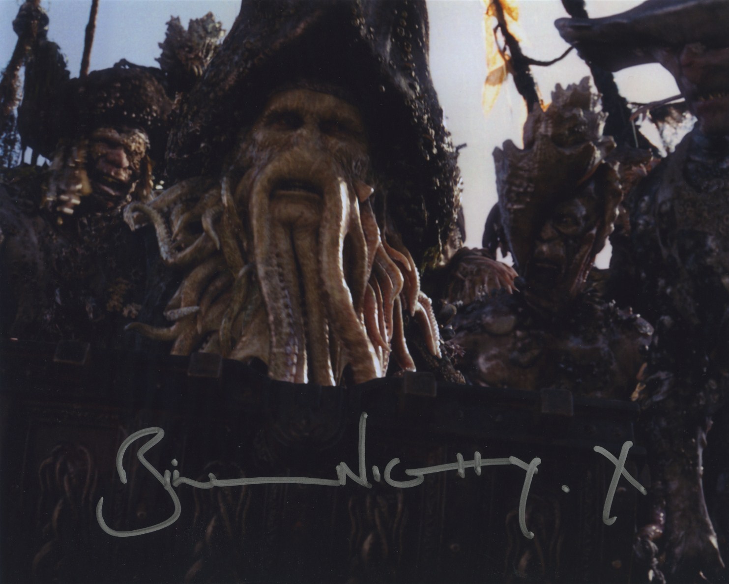 BILL NIGHY SIGNED AUTOGRAPHED PIRATES OF THE CARIBBEAN PHOTO WOW!!!