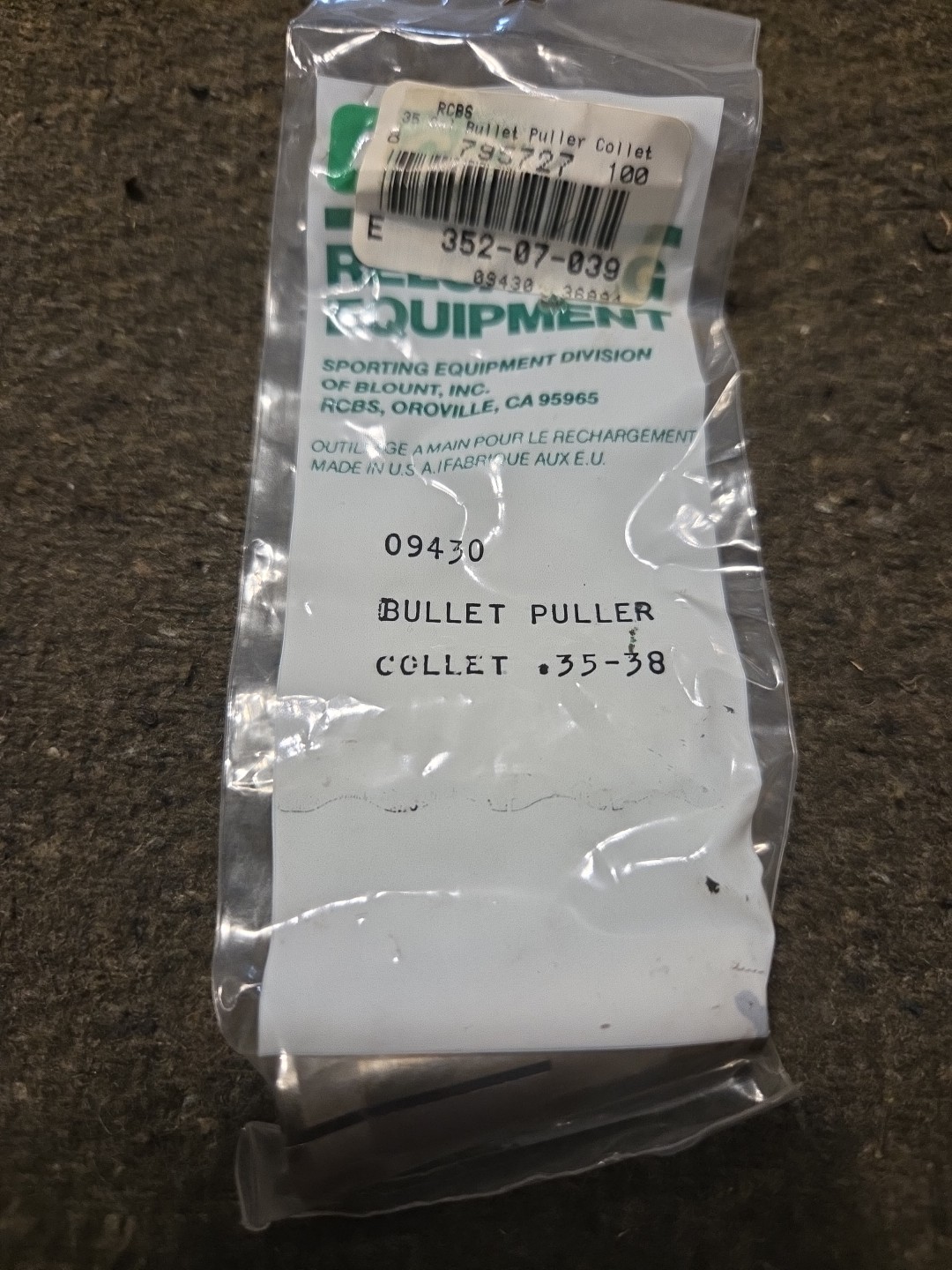 RCBS  Bullet Puller Collet 35-38 Cal #9430 New In Package.