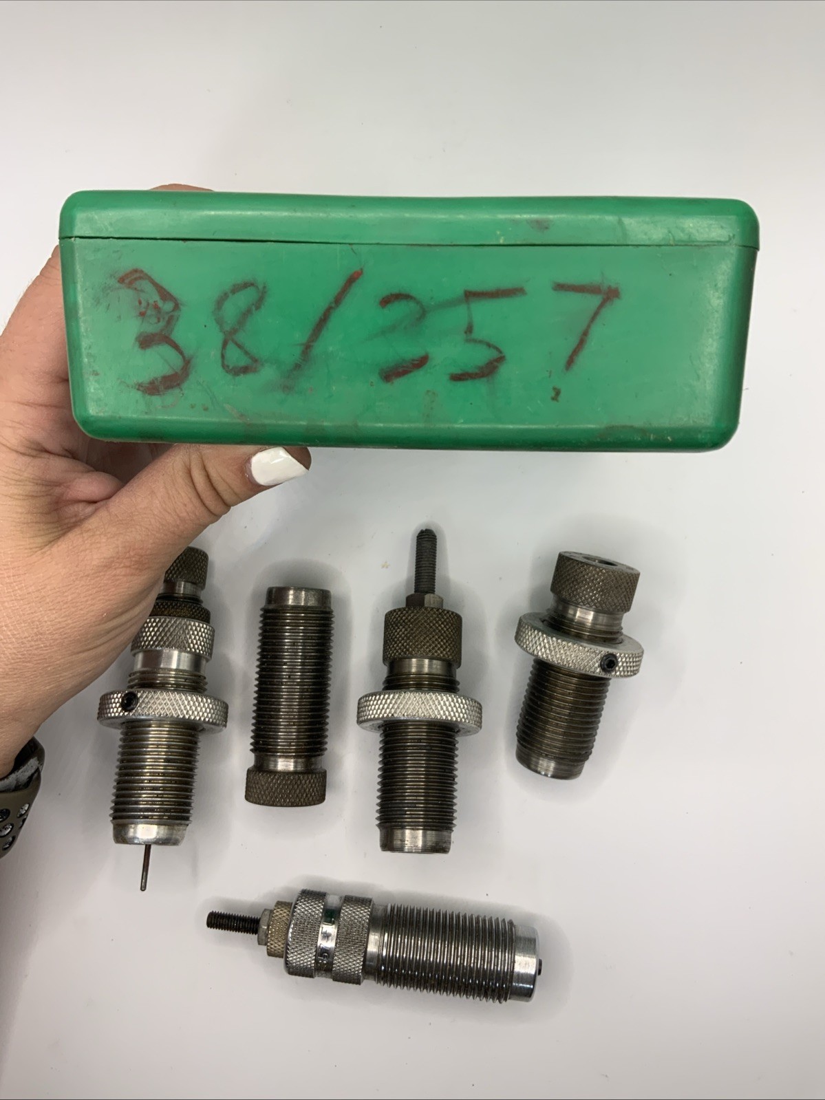 RCBS 38/357 carbide 3 die set plus extras Size and Lyman