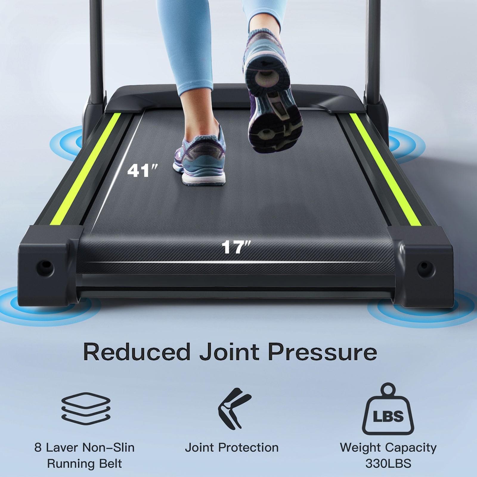 Foldable Under-Desk Treadmill For Home Use Remote-Controlled With LED Display