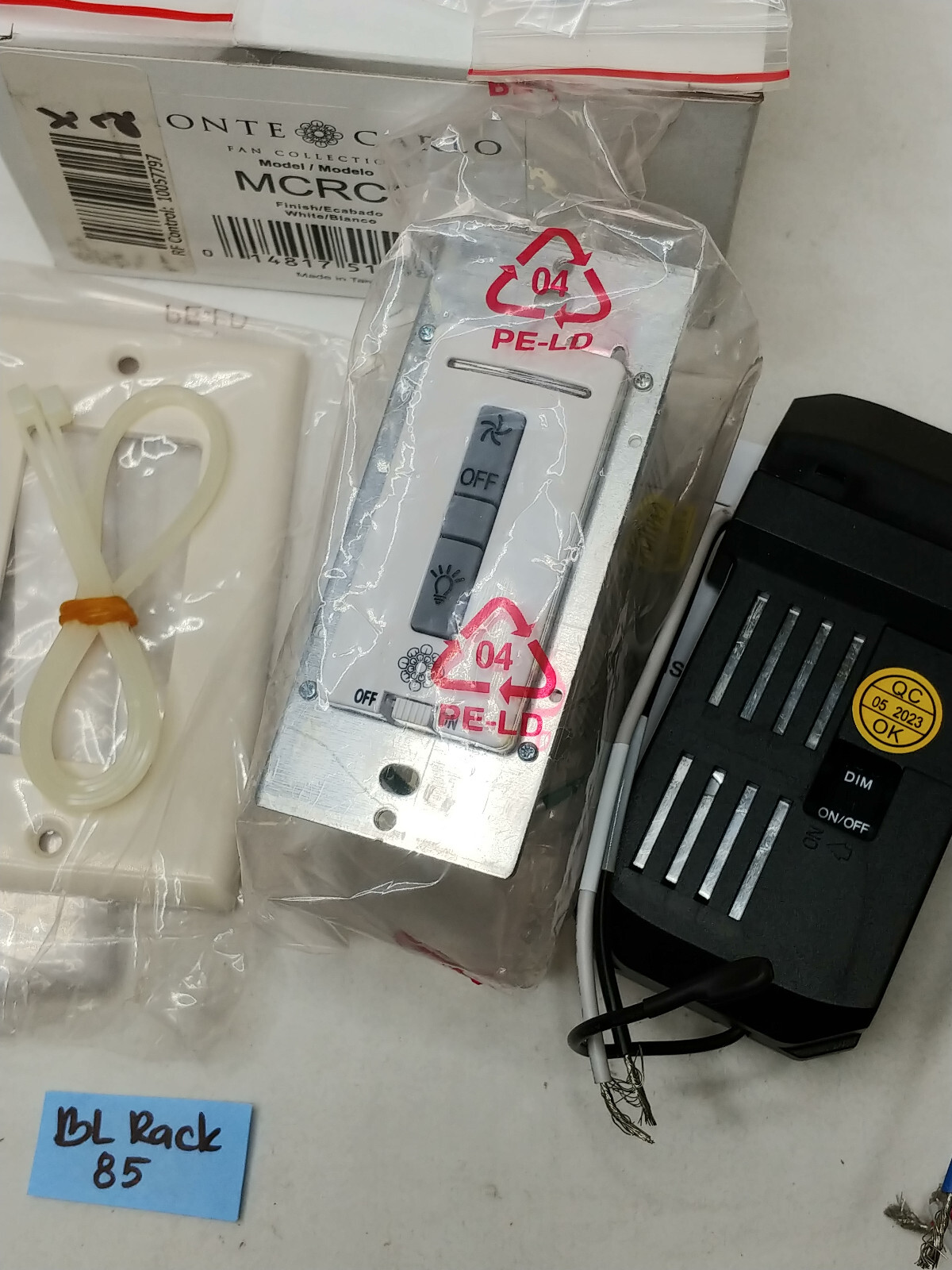 Monte Carlo Fans MCRC3 Accessory - Hard Wired Wall Remote Control/Receiver