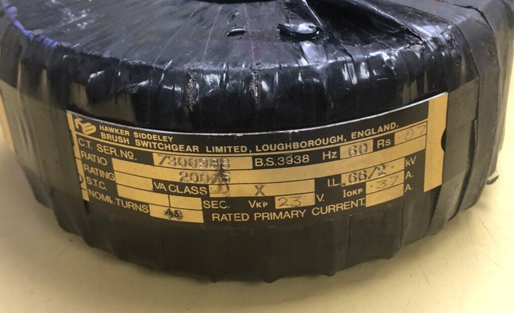 RATED PRIMARY CURRENT SER 7300988 RATIO 200/5