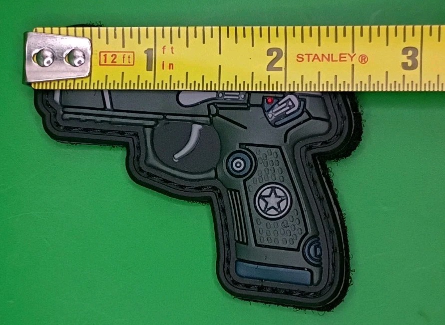 New Tactical Pistol Morale Patch Range Bag PVC Hook Loop Backing Unbranded Gear
