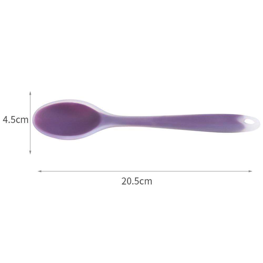 2 Pcs Silicone Dinner Spoon, Multi-purpose Surrounding Transparent Design Sof