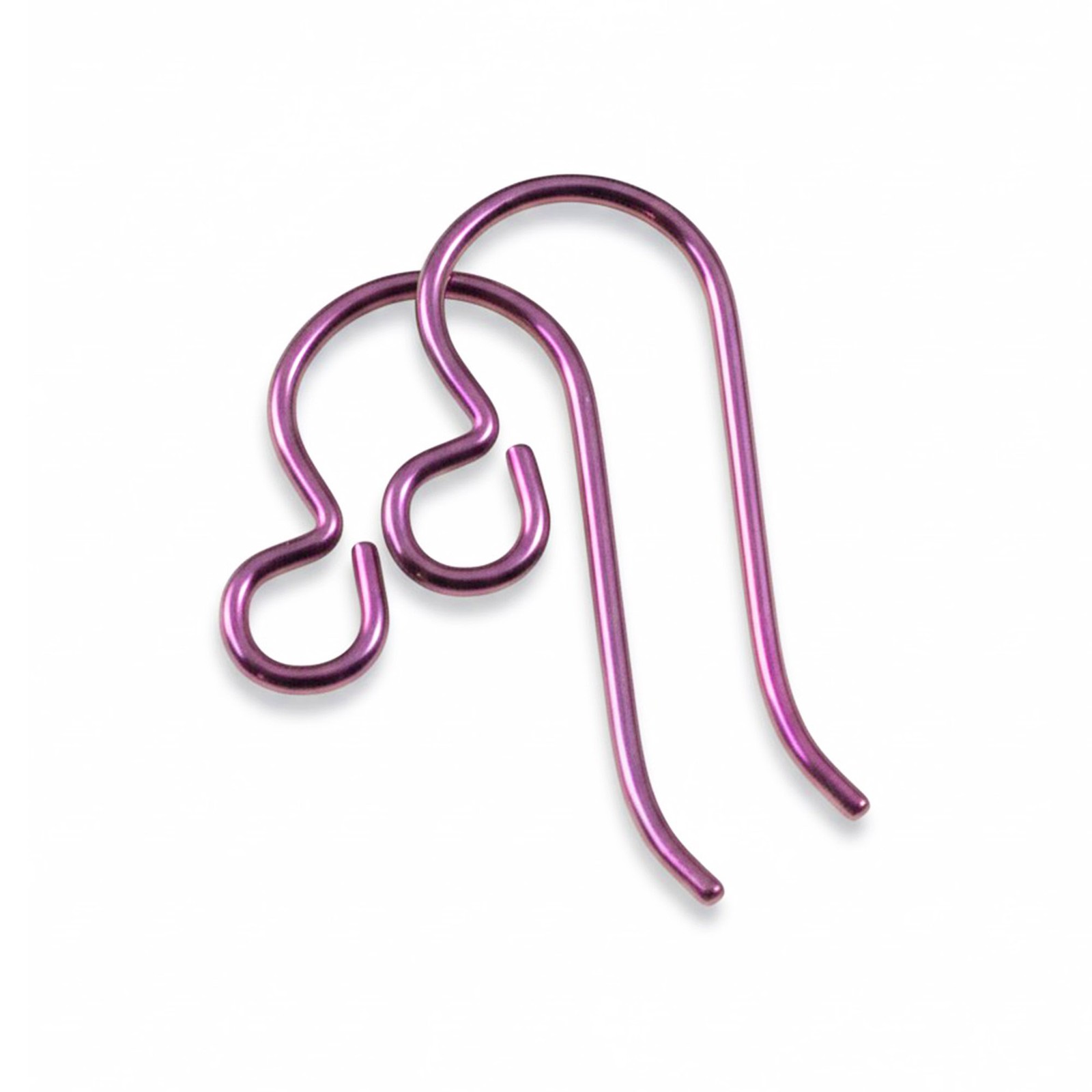 10 Premium Pink Niobium Ear Wires - Hypoallergenic Earring Hooks - USA Made