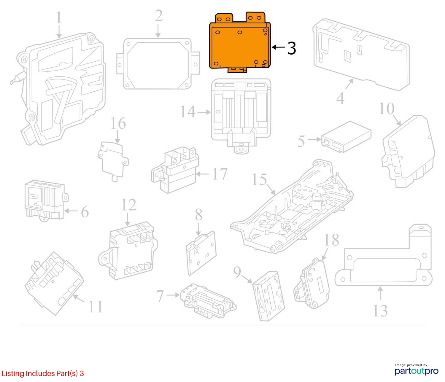 2013 - 2016 MERCEDES E350 Communication Control Module 1729000608 OEM