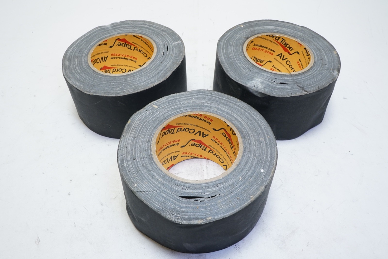 READ! Lot of 3 Bron Tapes BT-279 2.83"x45yd AV Cord Tape Roll for GaffGun 150899