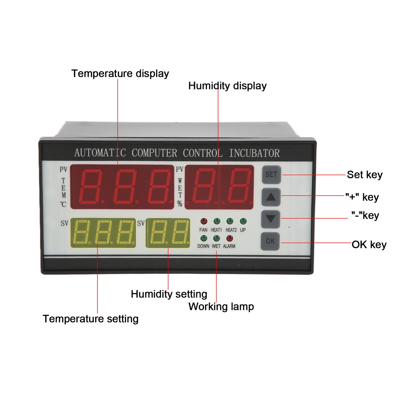 § 110V Egg Incubator Controller Thermostat Automatic Temperature Humidity