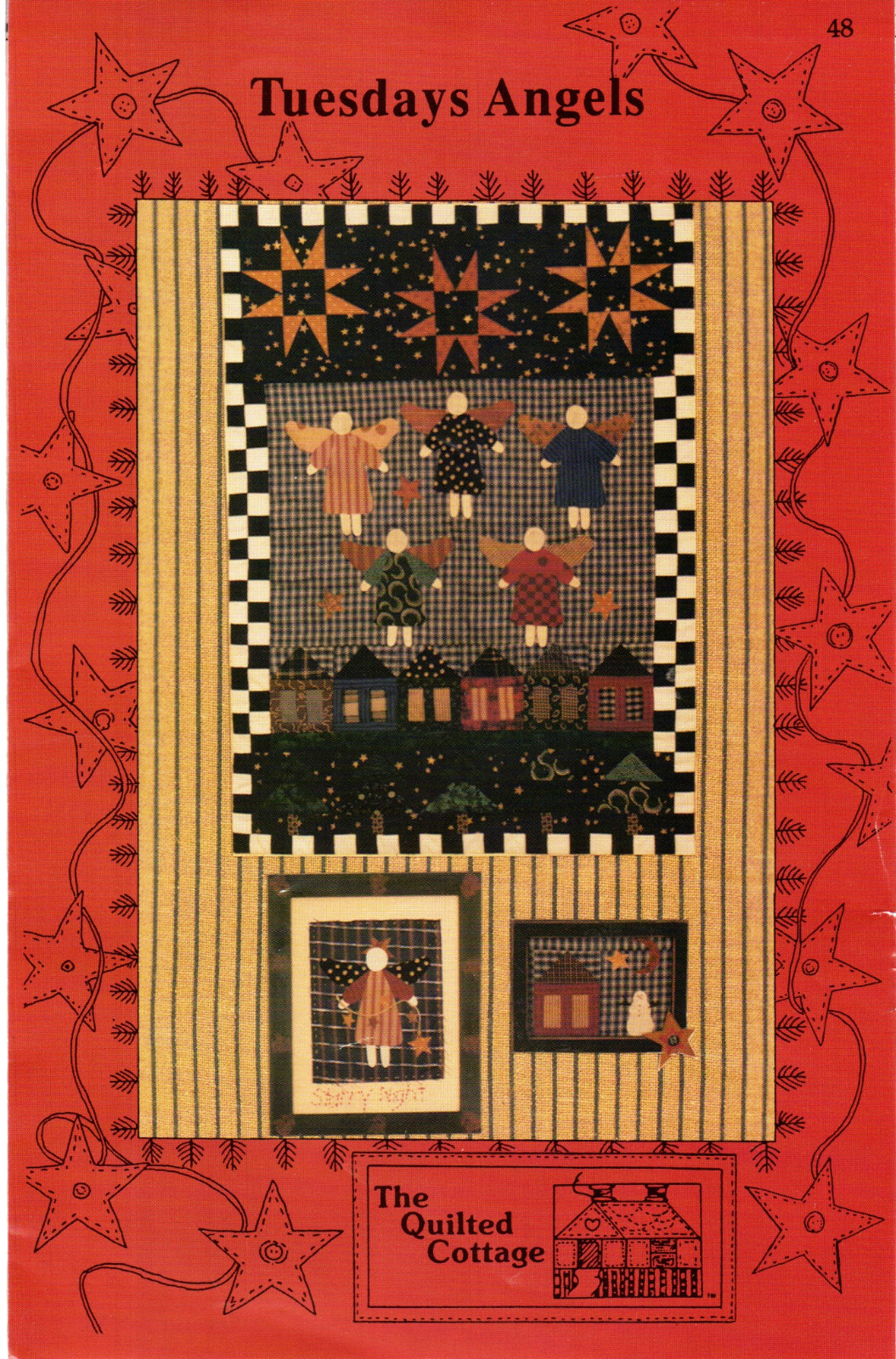 ©1993 Quilted Cottage Quilting Piecing Applique Pattern # 48 "Tuesday's Angels"